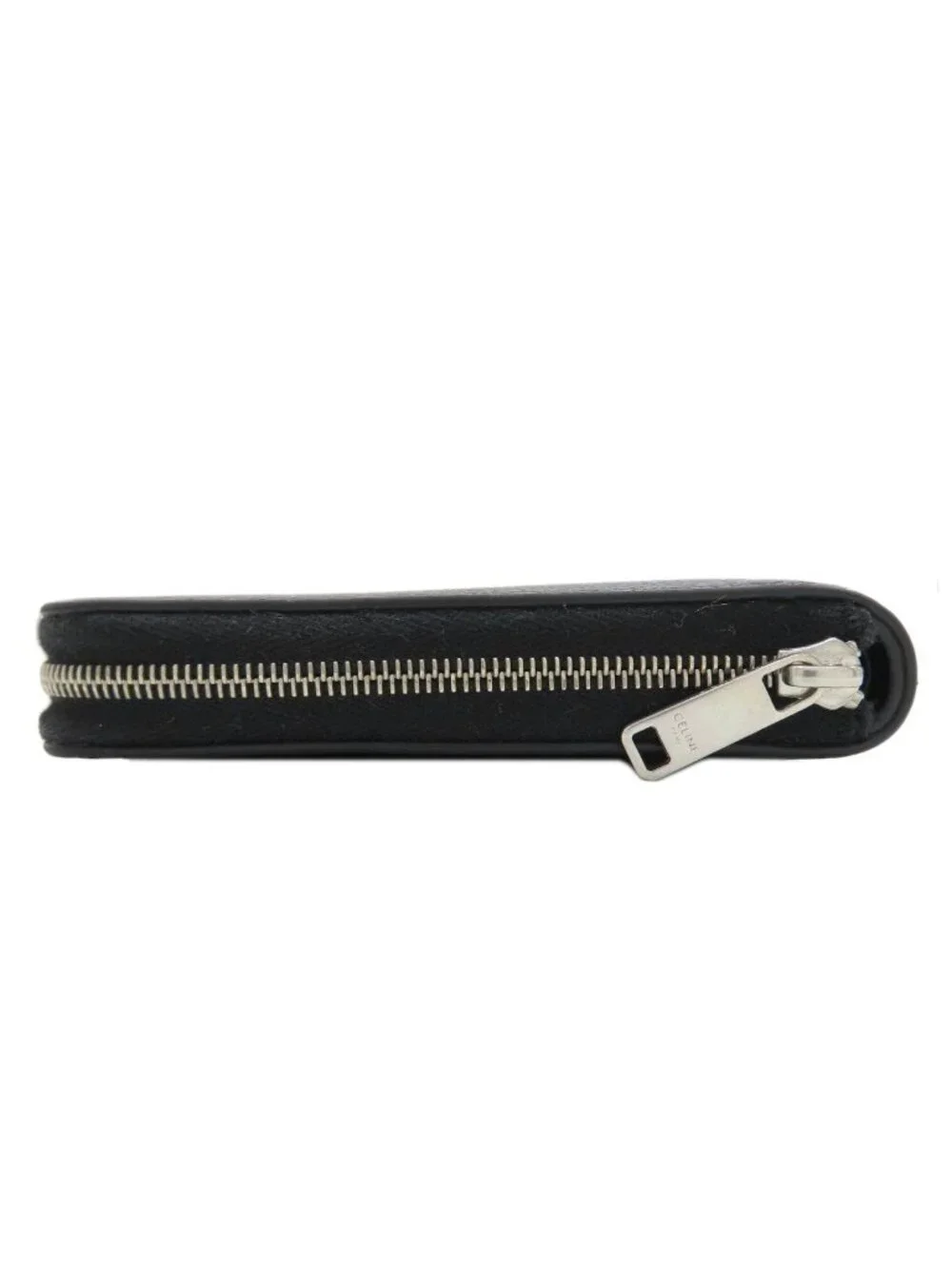 Celine Zip Bifold Wallet Grained Calfskin